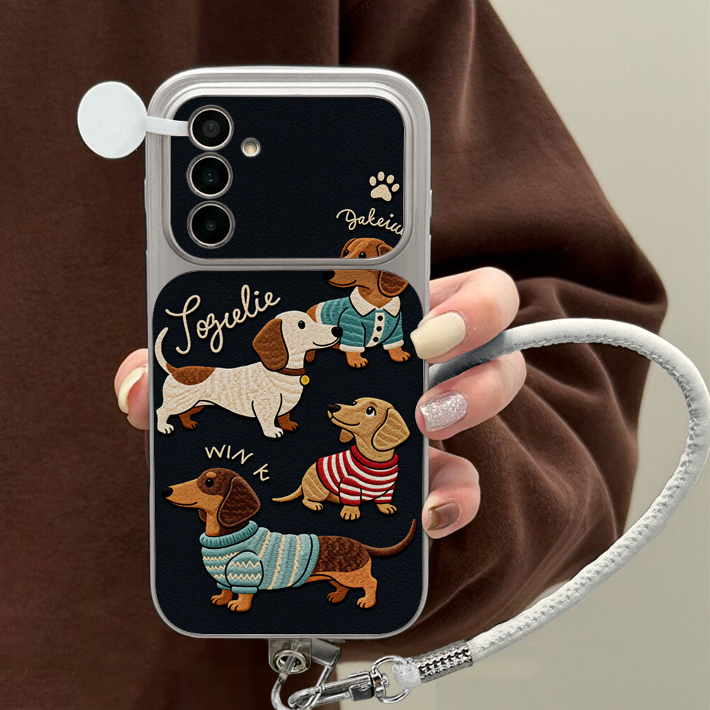 Leatherwork Drawing - Custodia per telefono in pelle Lychee