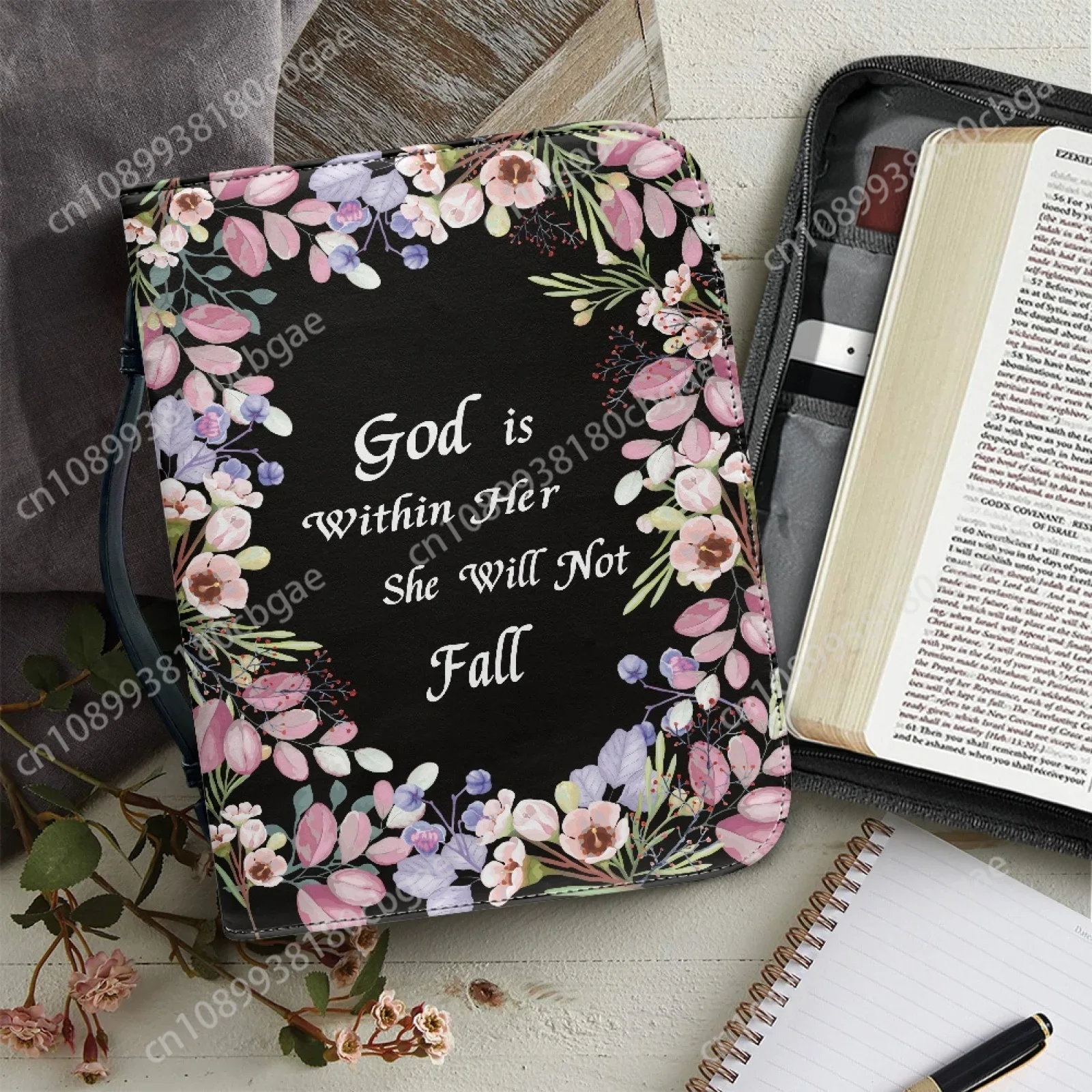 Leatherwork Drawing - Borsa da Bibbia in pelle con