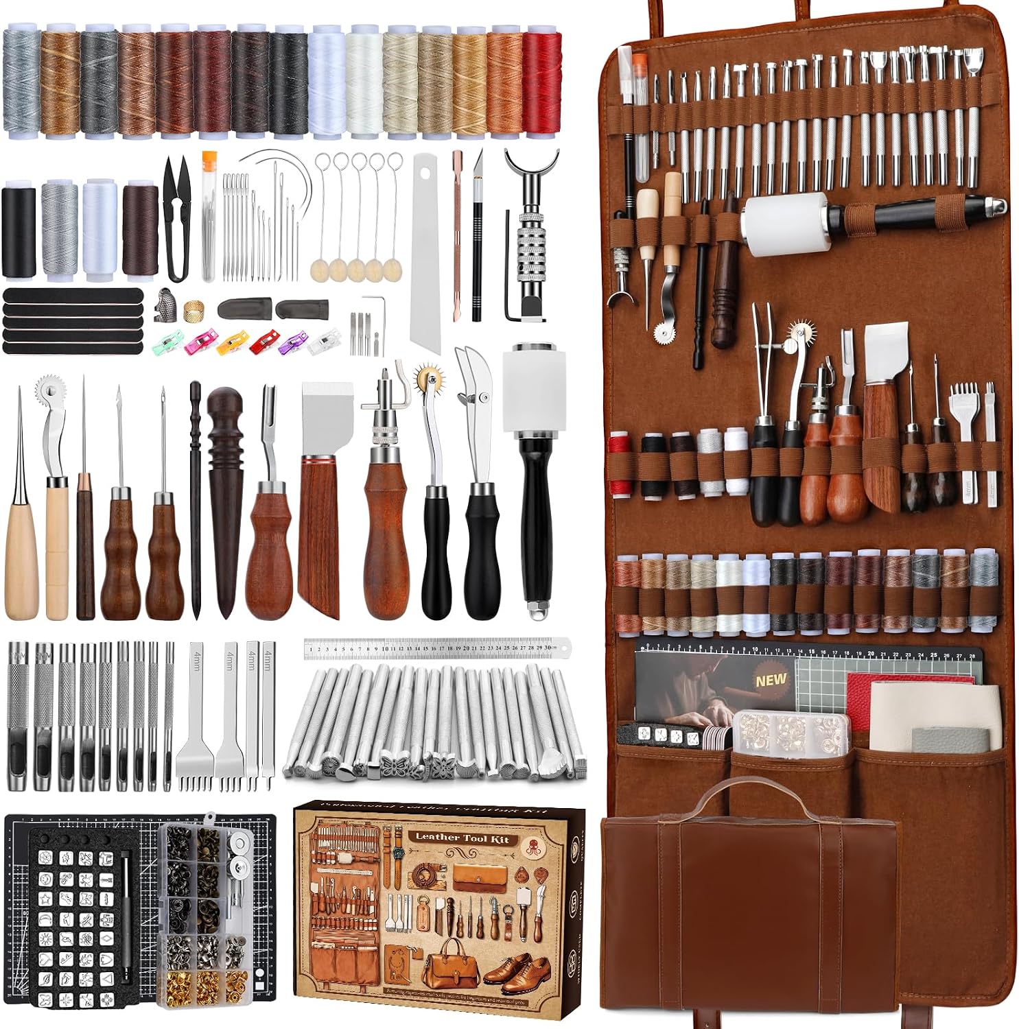 Leather Working - Kit per Lavorazione Pelle, Set di