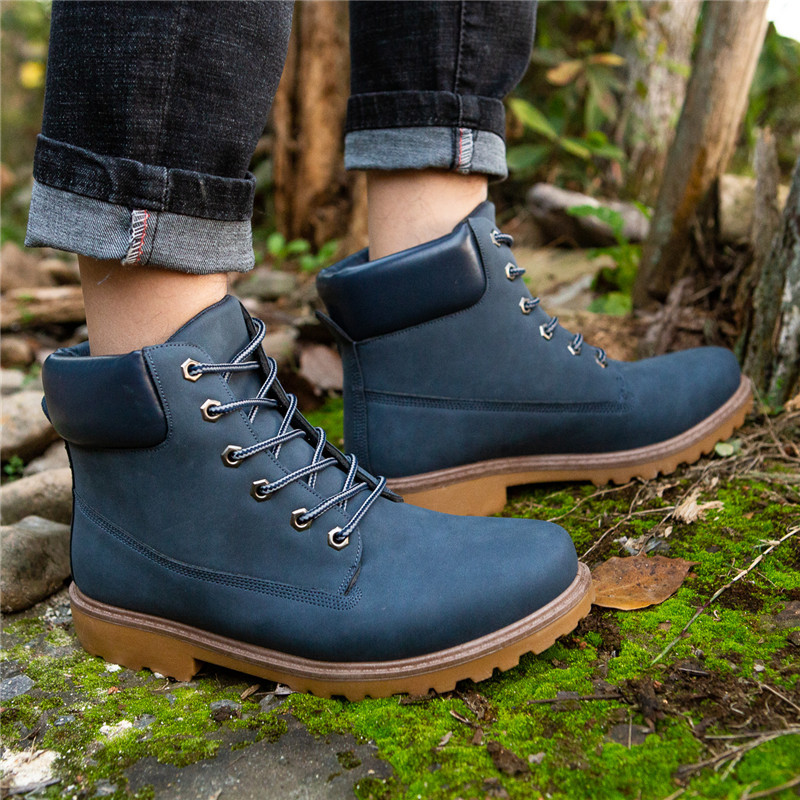 Leather Work Women Shoes - Stivali con plateau da donna Punta