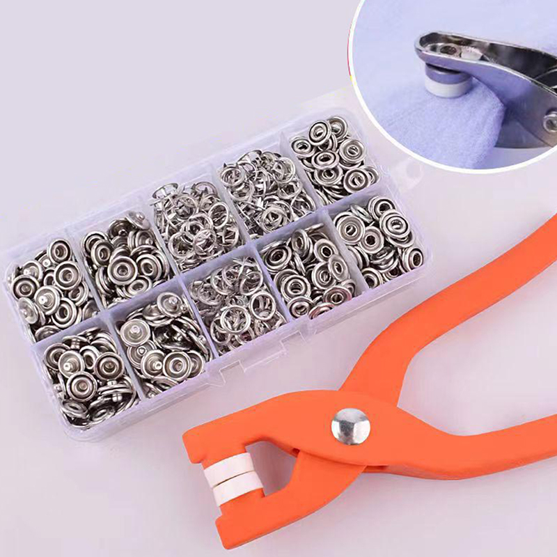 Snap Fastener Setter - 50 Pezzi Bottoni a Pressione in