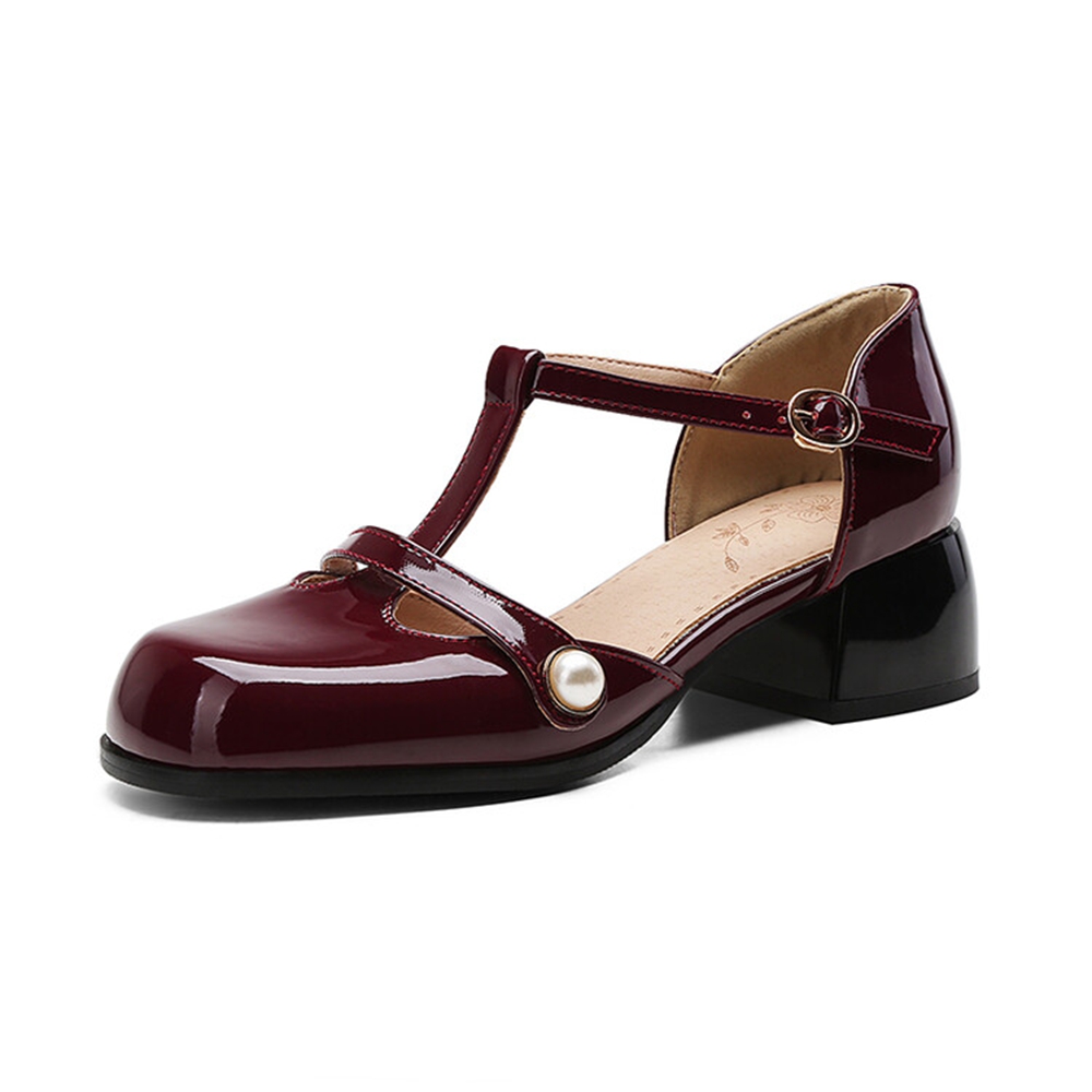 Sandali con tacco alto spesso  - Leather Work Women Shoes recensione e prezzo
