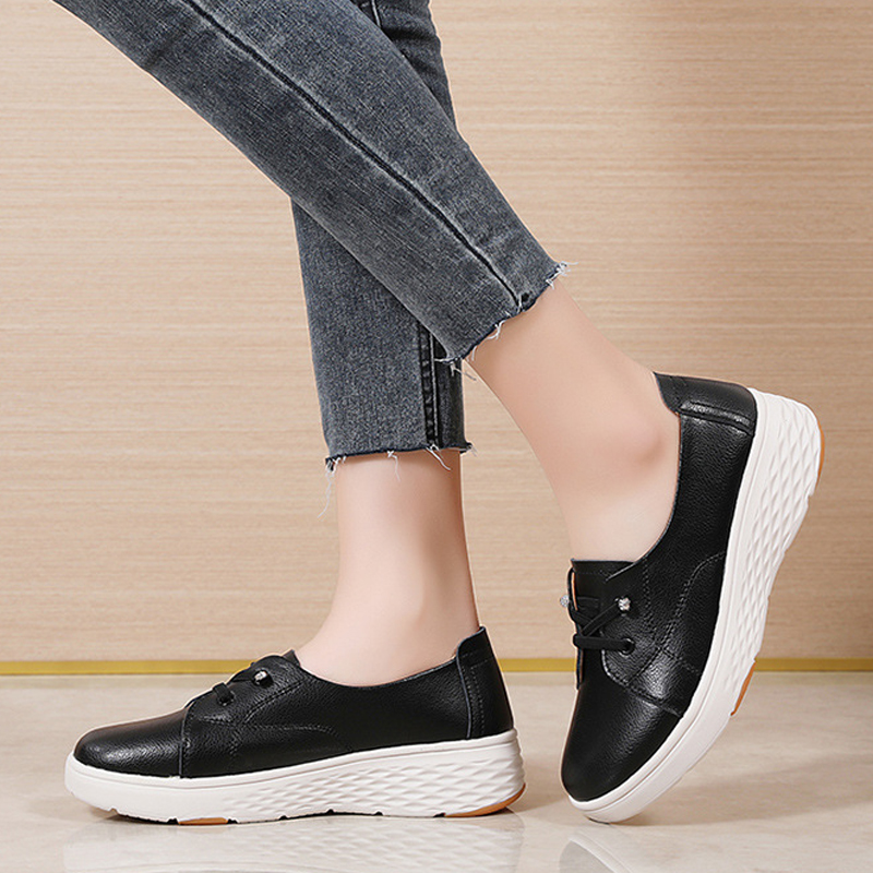 Scarpe bianche comode da donna - Leather Work Women Shoes recensione e prezzo